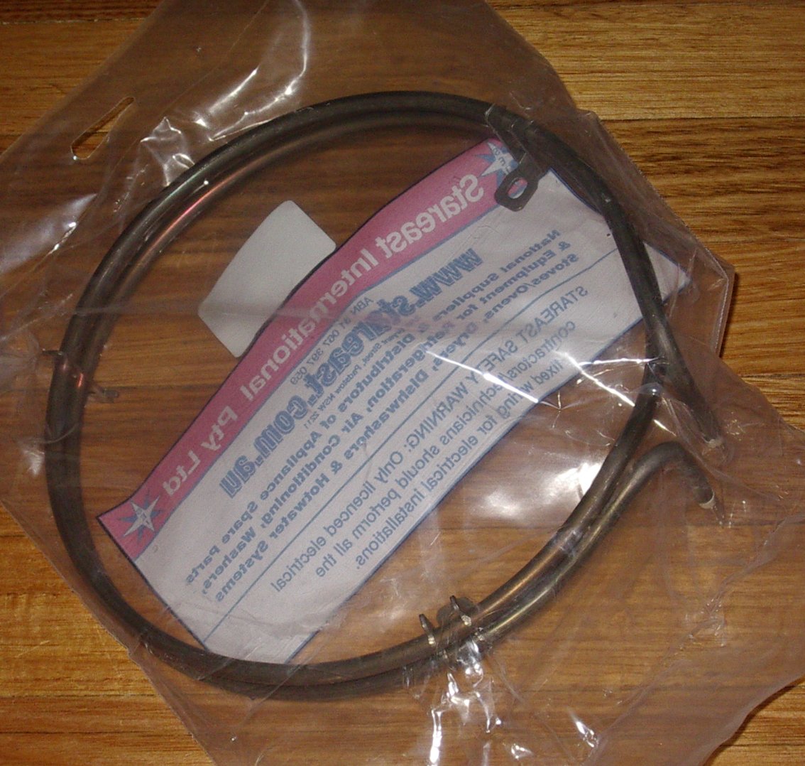 2200-Watt Fan Forced Oven Heating Element without Bracket - Replacement Part # SE260 for Westinghouse, Simpson, Chef Appliances