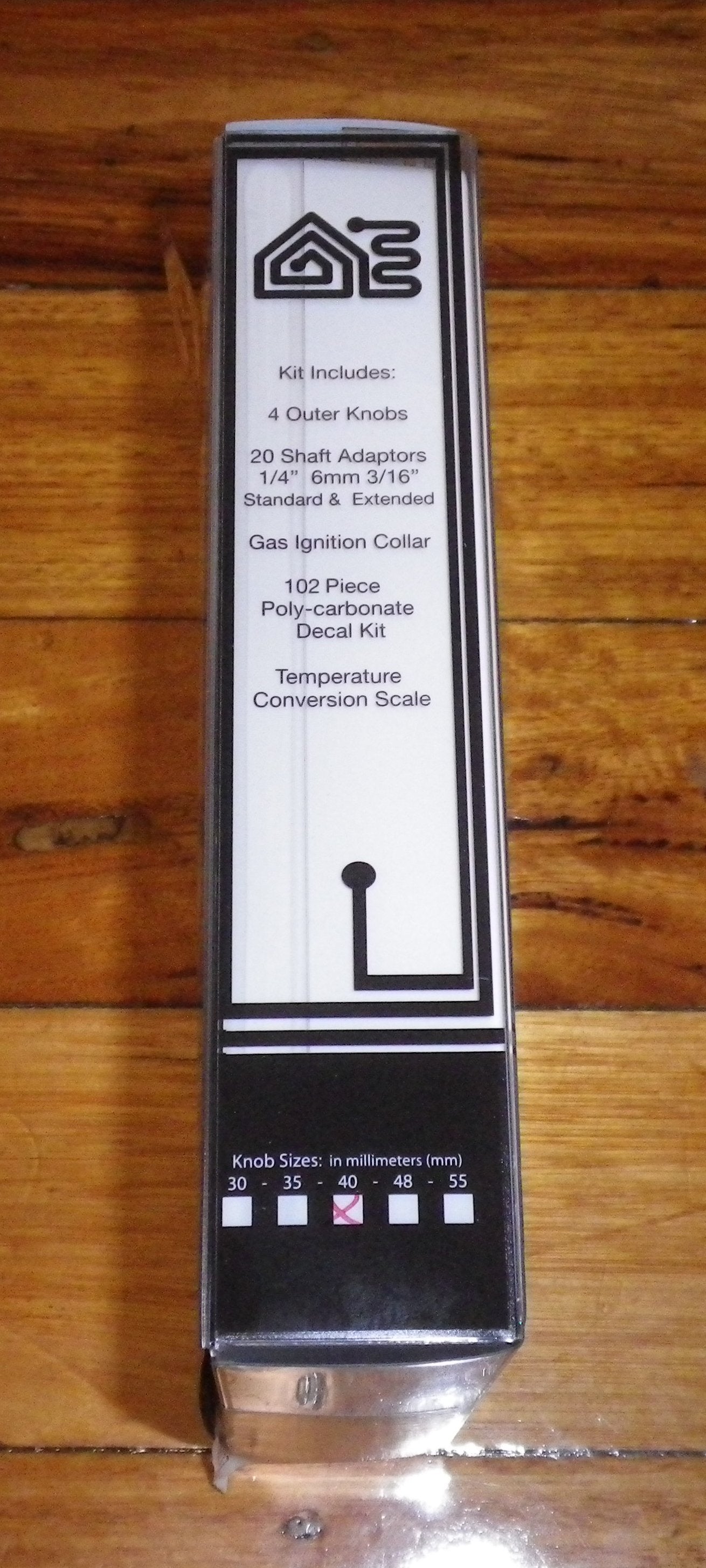 4-Piece Chrome Control Knob Kit for Gas or Electric Stoves, Part No. UK-40C4