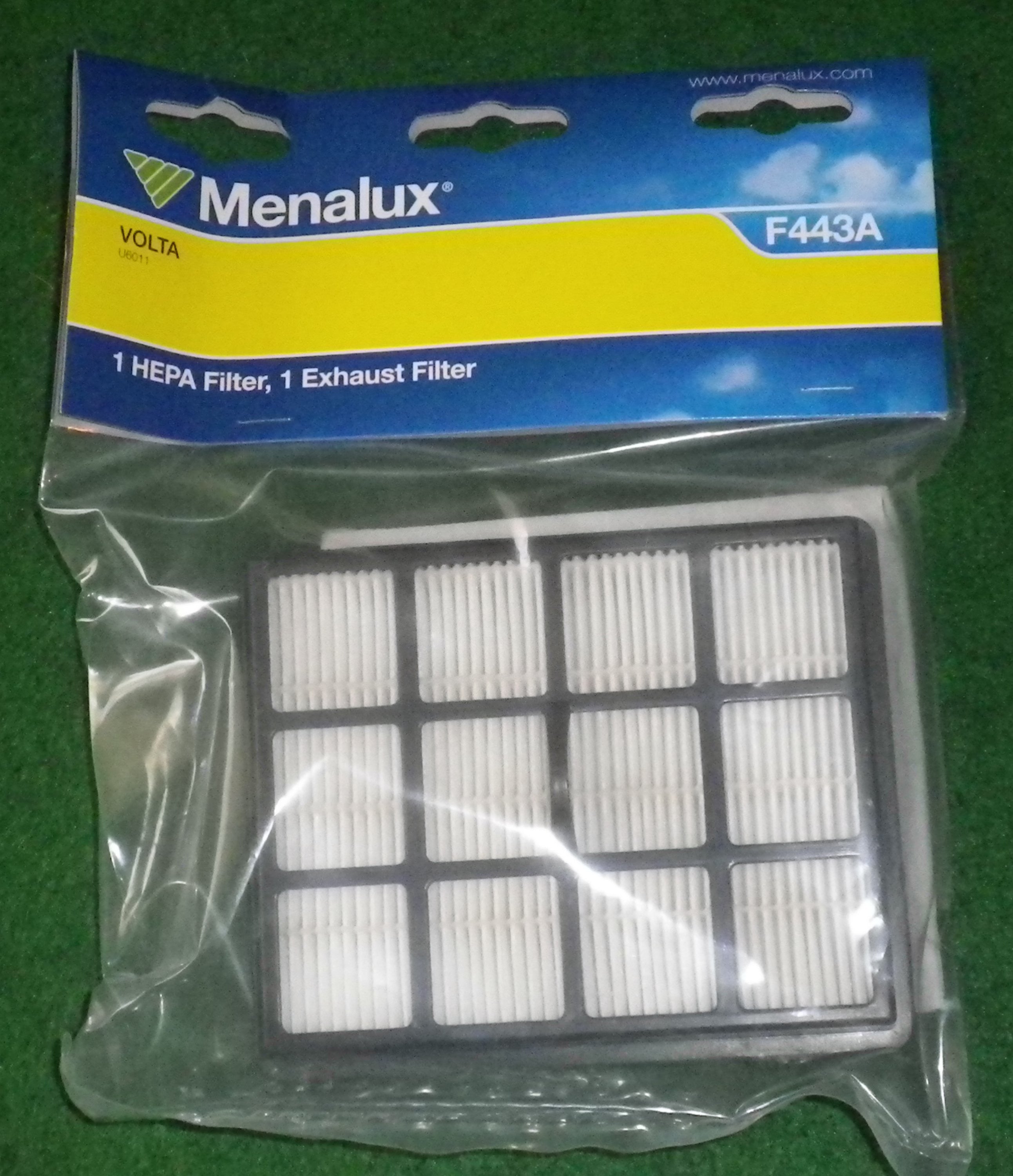 Volta U6011 Ultima Pet Plus High - Efficiency Hepa and Exhaust Vacuum Cleaner Filter Set - Part Number F443A