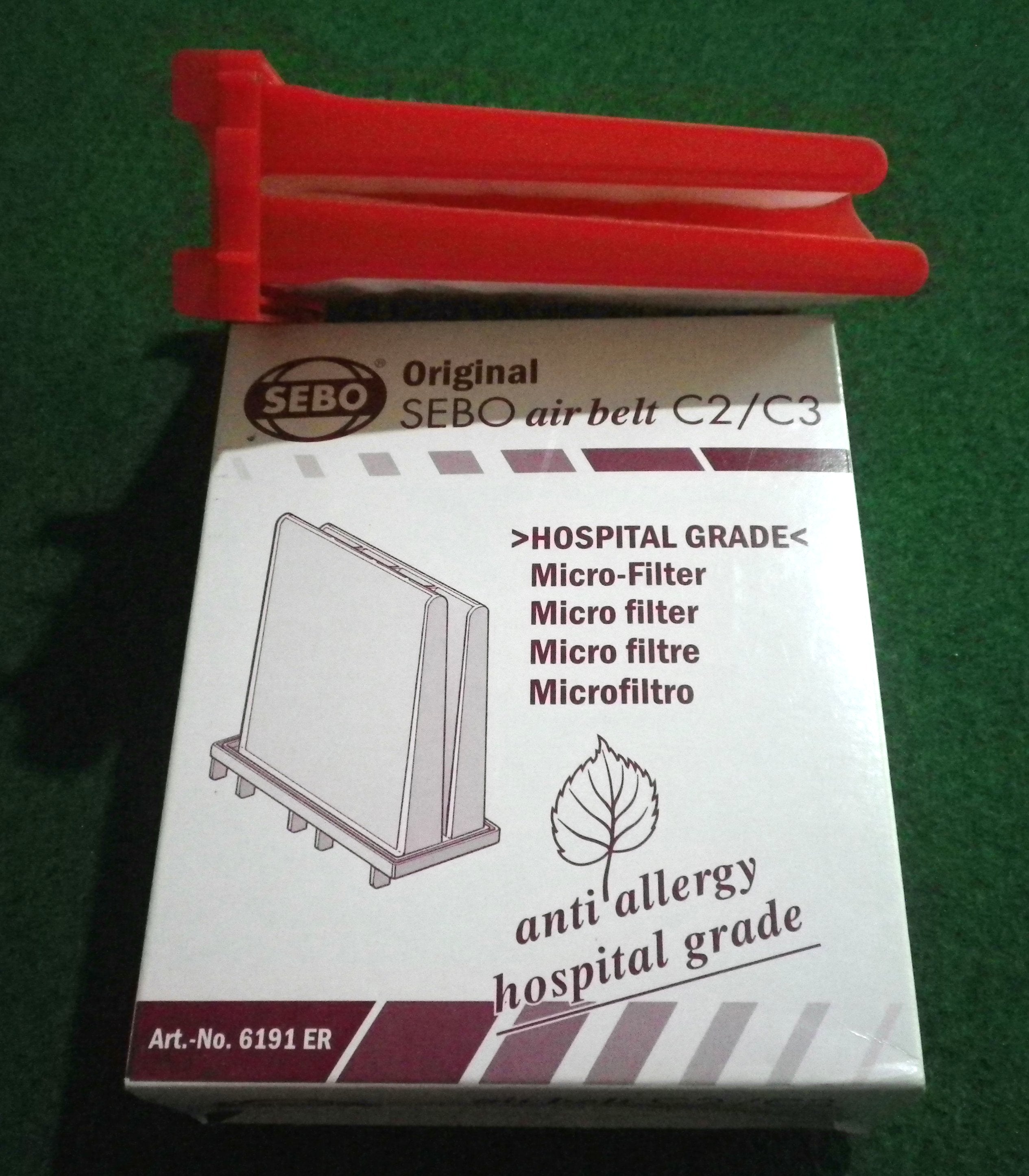 Sebo High - Efficiency Micro Filter Air Belt for C2 and C3 Vacuum Cleaners - Part # VC6191ER