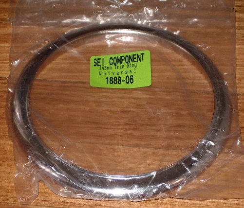 145mm Glass Top Stove Chrome Trim Ring - Part Number SE133 (Appliance Replacement Part)