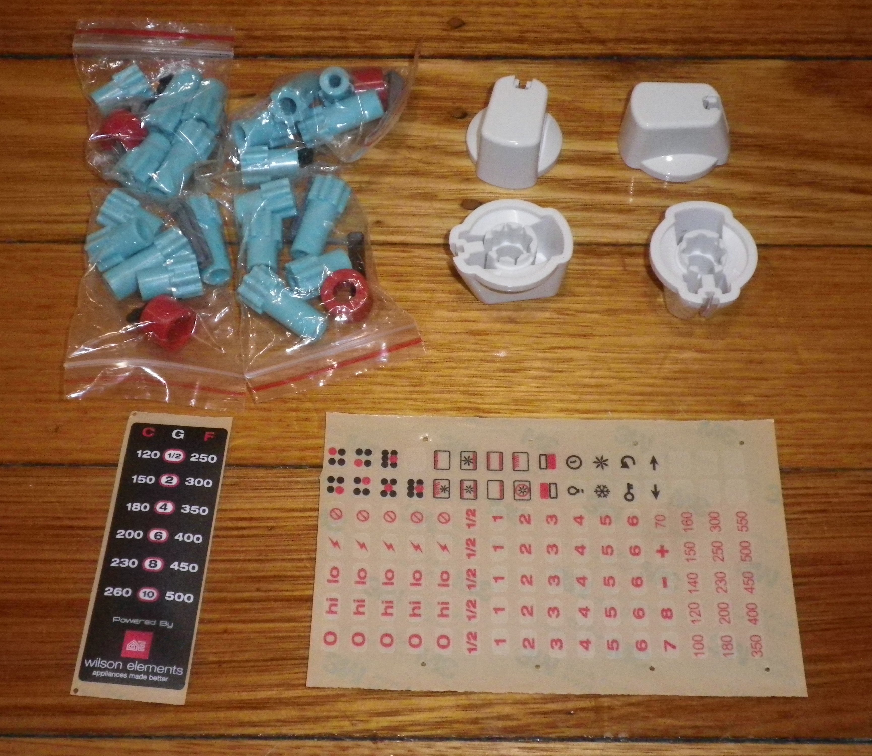 Universal White 35mm Gas or Electric Stove Control Knob Kit (Pack of 4) - Part Number UK-35W4