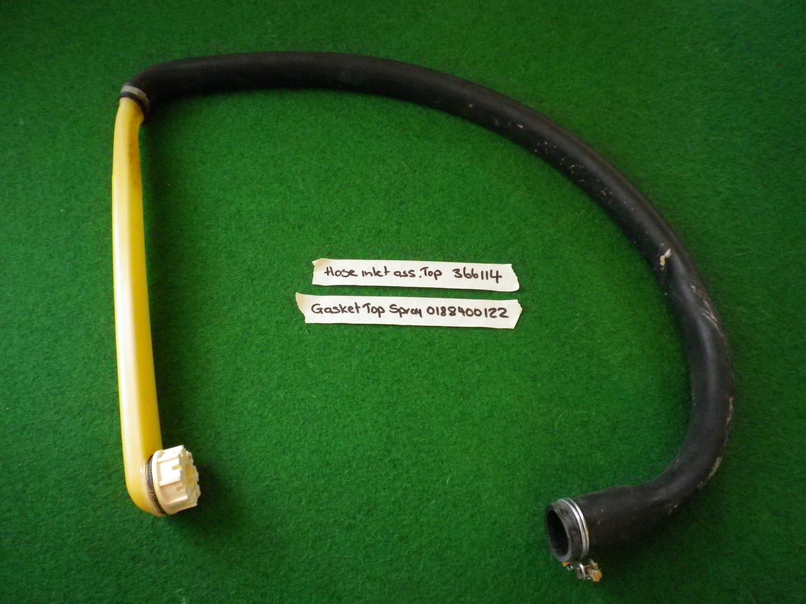 Pre-owned Westinghouse SB920WE Dishwasher Top Spray Arm Inlet Assembly Hose - Replacement Part # 366114KSH