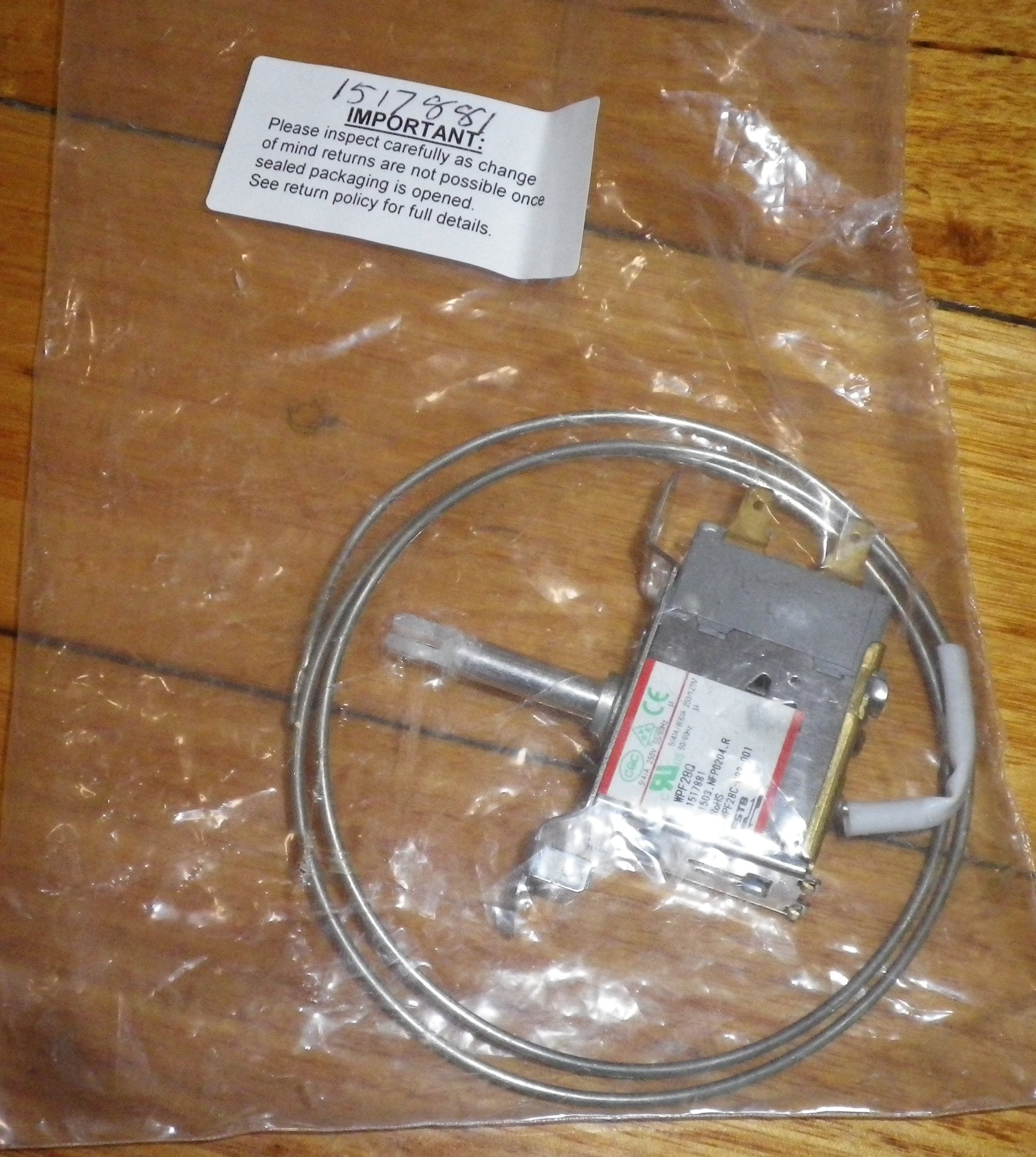 Westinghouse Asian-Style Upright Freezer Thermostat - Part # 4055905949, WPF28Q
