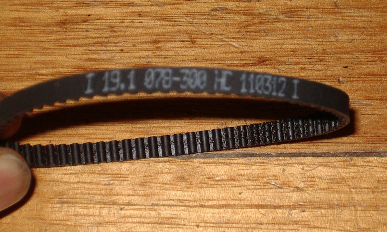 Hoover PB007 Powerbrush & Wessel TK284 Turbohead 70mm Toothed Drive Belt