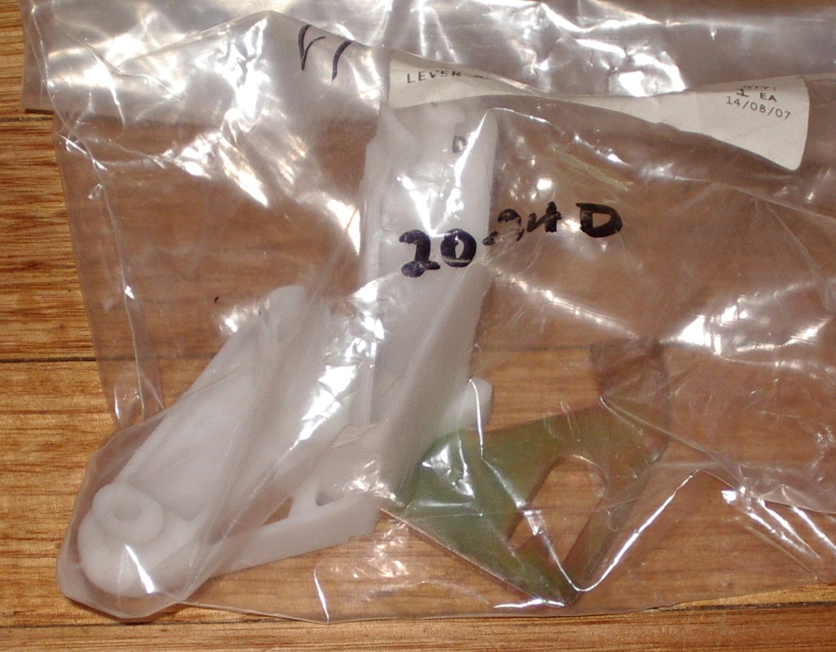 Simpson Top Suspended Gearbox White Brake Lever Assembly with Metal Tongue - Replacement Part # 0185200032 for Large Washing Machines