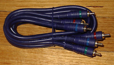 1.5 Meter RGB/YUV Component Video Lead - Oxygen-Free Copper (OFC) 3 X RCA to 3 X RCA Plugs - Part # RCA302