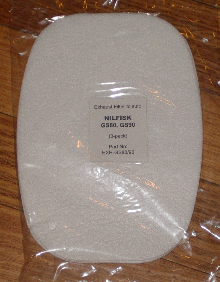 Pack of 3 Nilfisk GA70, GS80, GS90, GM90 Vacuum Cleaner Replacement Filters
