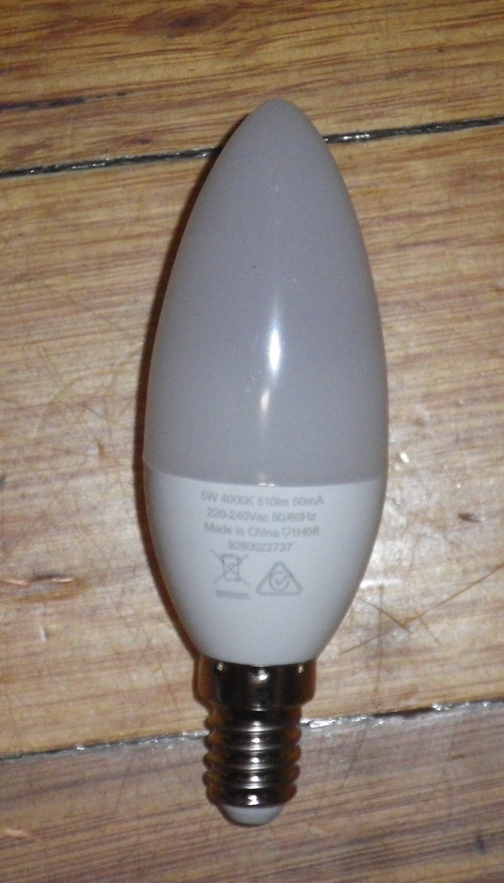 Philips 5W Cool White LED SES Candle Bulbs (Pack of 2) - Part # 724450
