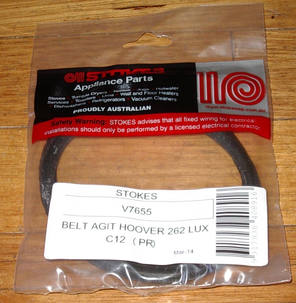 Electrolux C12 and Hoover 262 Vacuum Cleaner Brush Drive Belt Set (Pack of 2) - Part # V7655