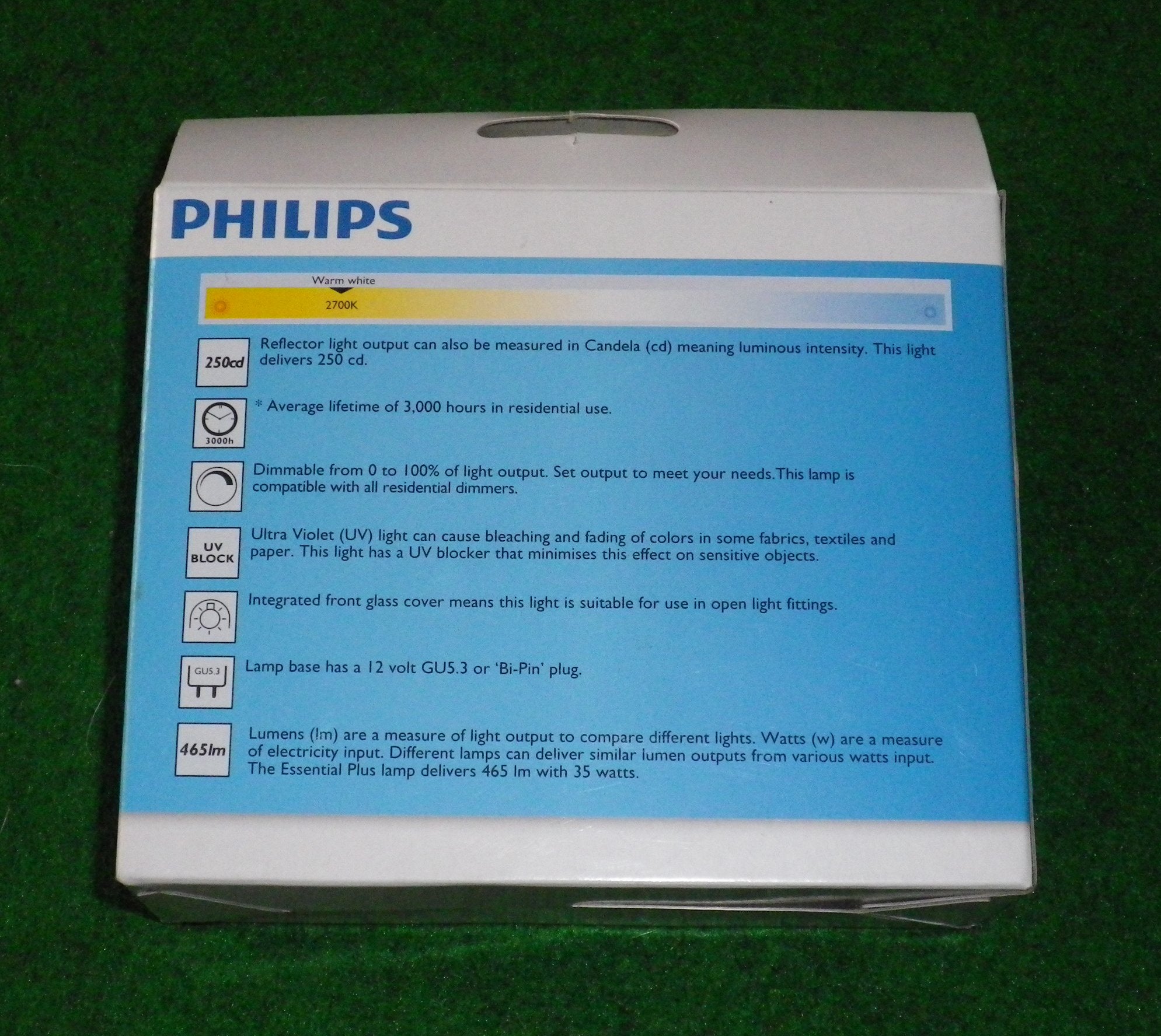 Philips 35-Watt 12-Volt MR16 60-Degree Dichroic Halogen Light Bulb (Pack of 6) - Product Code 231165