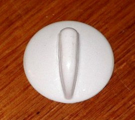 White Plastic Simpson Esprit Stove Control Knob - Genuine Part # 0019007836