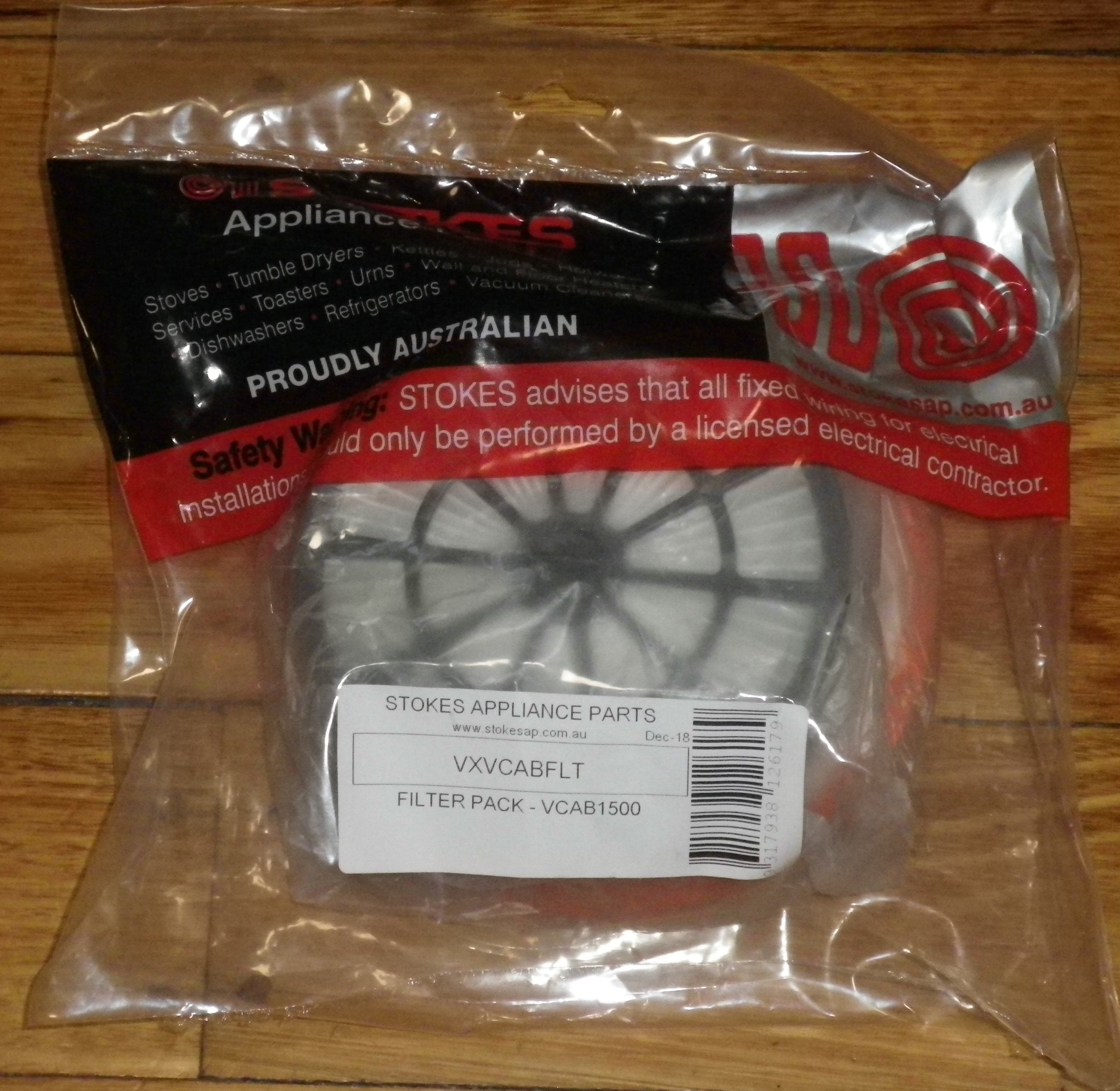 Vax Authentic VCAB1500 Air Cylinder High - Quality Hepa Filter Set (Part Number: VCABFLT)