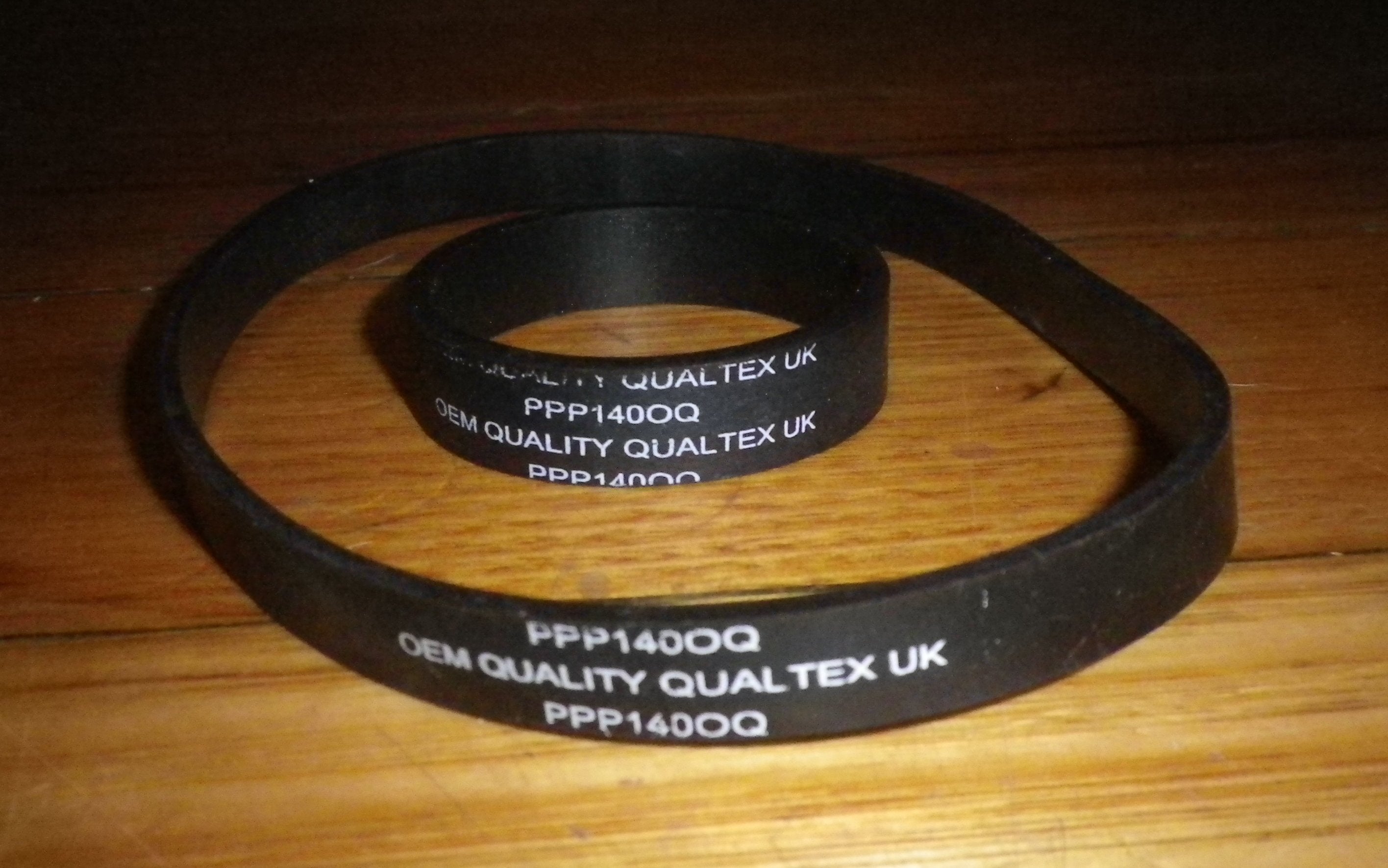 High - Quality Set of 2 Vacuum Cleaner Drive Belts for Panasonic MCE4000 Series - Qualtex Part # PPP140, QUAPPP140OQ