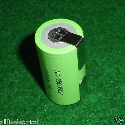 Fast Charge Tagged Sub-C Nickel Cadmium Rechargeable Battery with 2500mAh Capacity - Part # CAD615