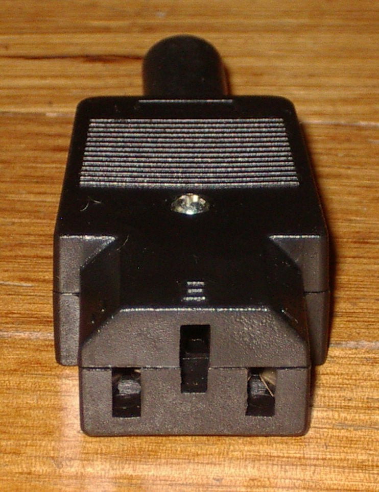 Inline 3 - Pin Rewirable IEC Socket for 240VAC 10Amp - Part # IEC15
