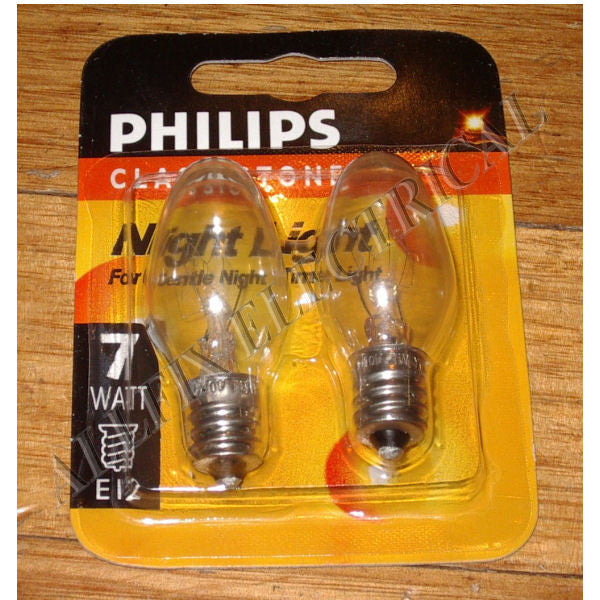 7-Watt 240V E12 Miniature Pilot Night Light Globe Pack of 2 - Part Number 079271