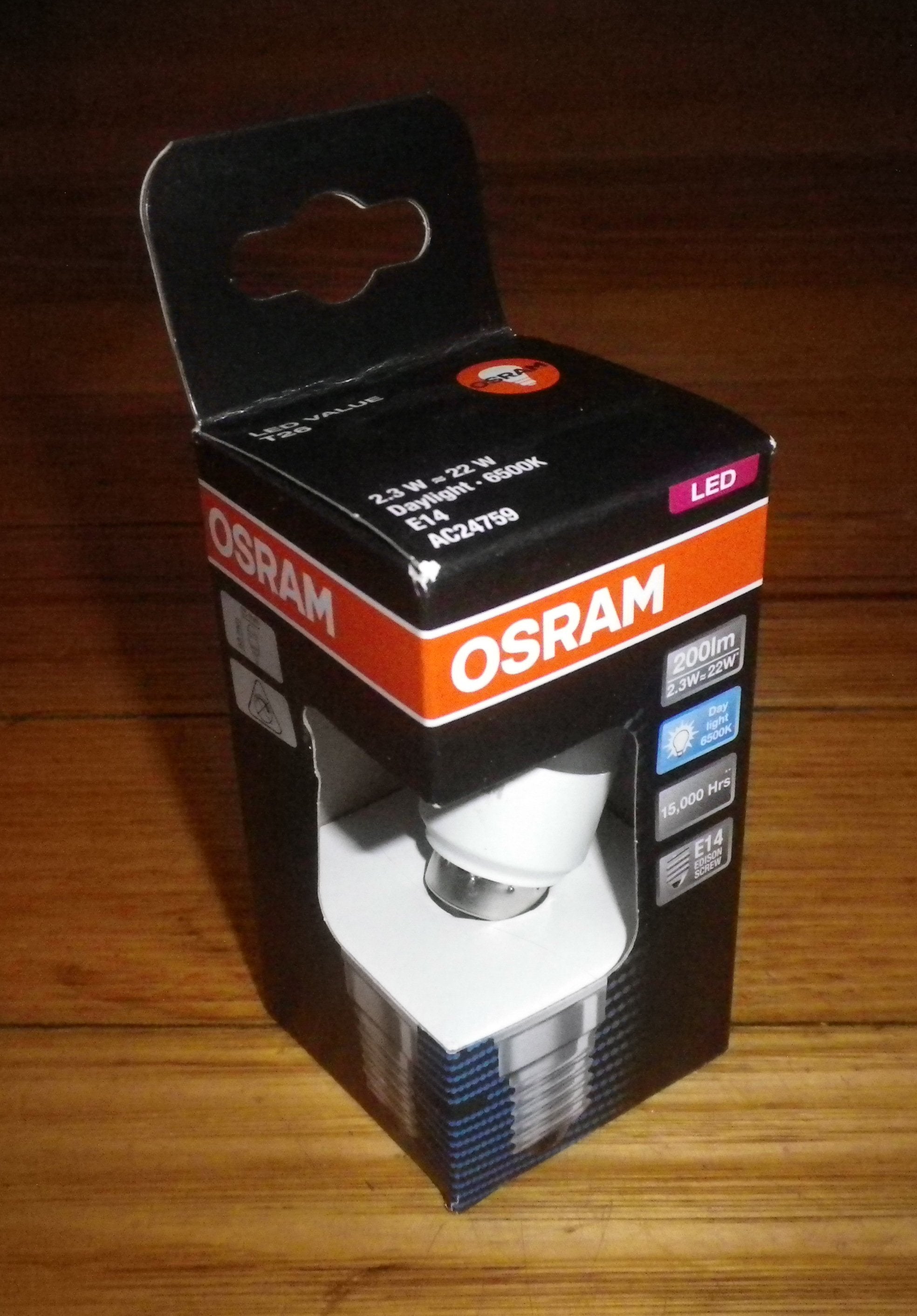 Osram 2.3Watt SES Miniature LED Daylight Fridge Globe - Part # 509580