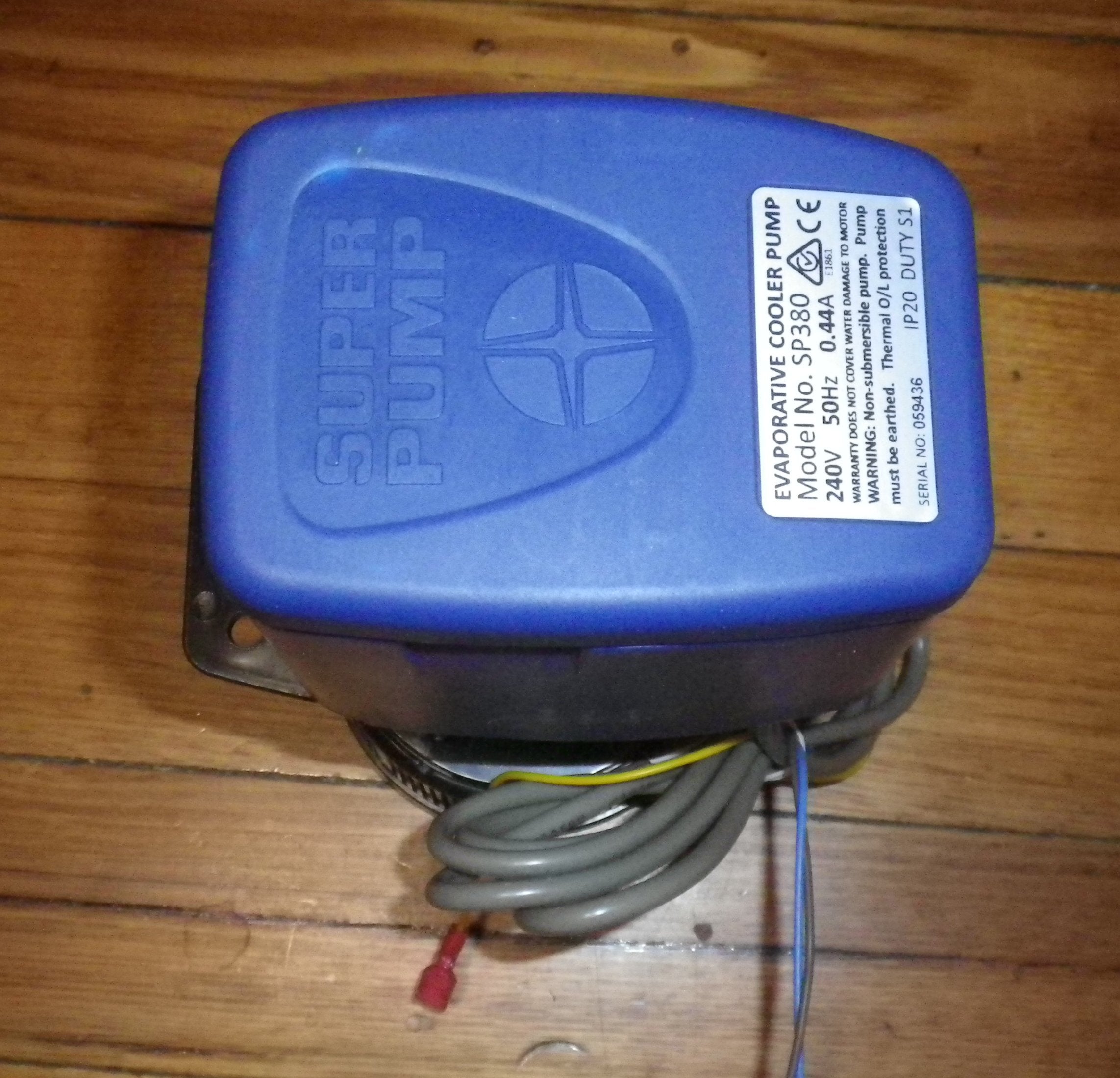 Universal SuperPump for Evaporative Coolers - High - Capacity Water Pump with 38 Litres per Minute Flow, Part # SP380
