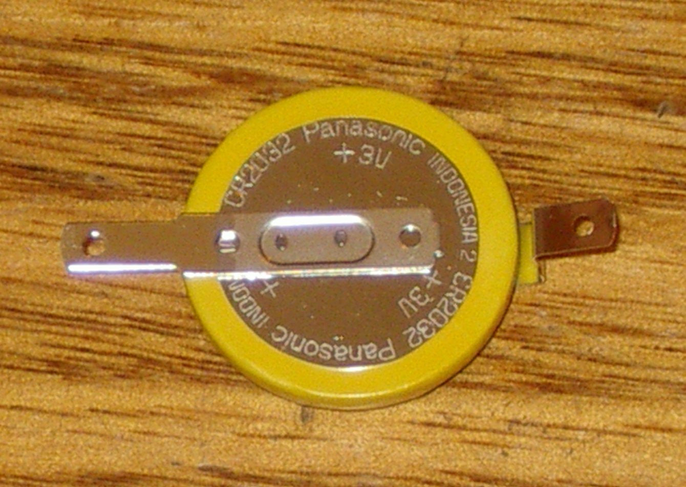 3V CR2032-1F2 Lithium Battery with Horizontal Solder Tabs
