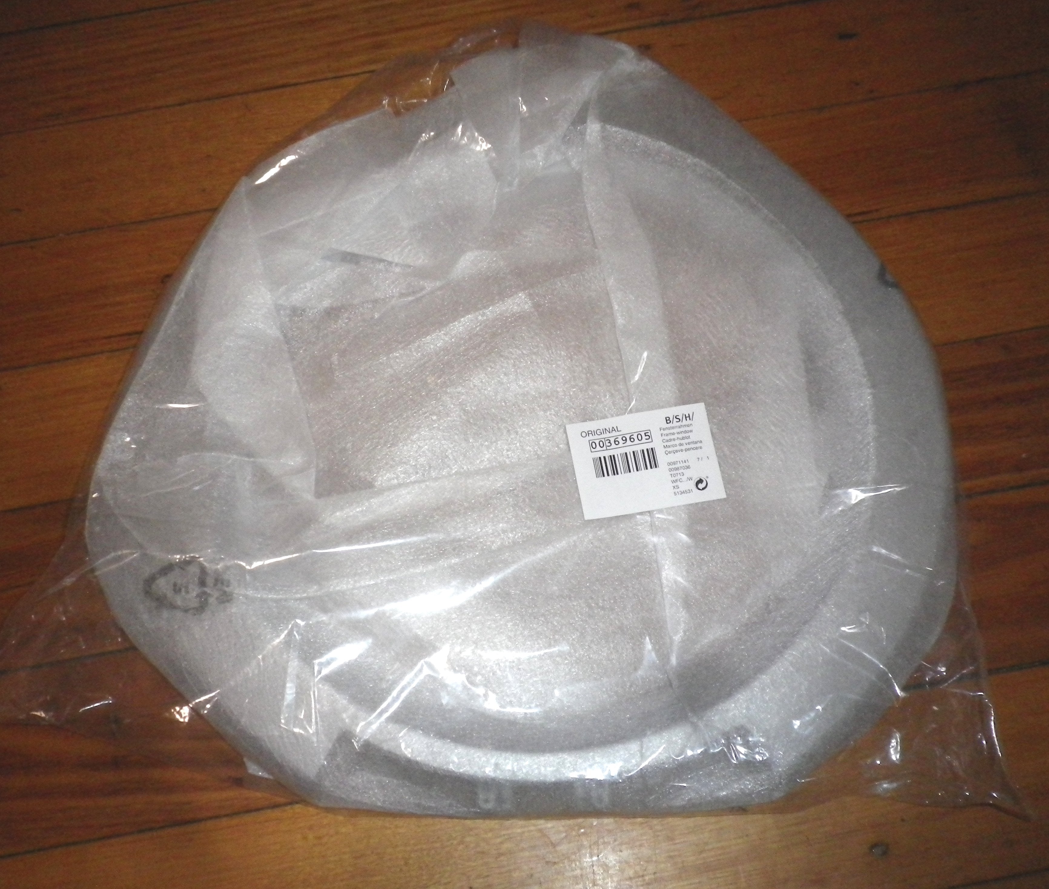 Bosch Front Loader Washing Machine Outer Door Window Frame Replacement Part # 369605 for Models WAE22462AU and WFX2830AU