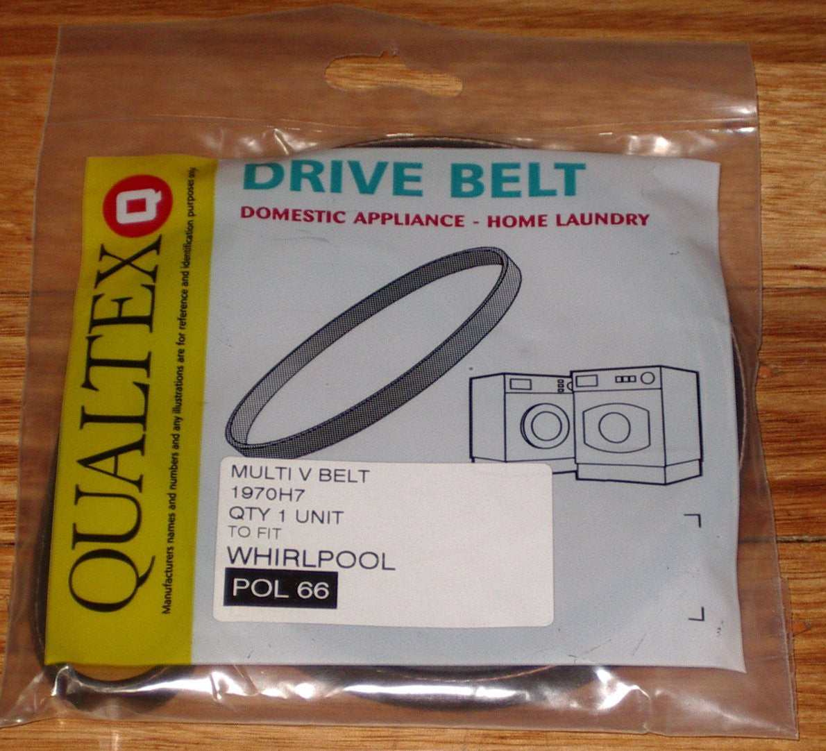High - Quality Drum Belt (Part # POL66, 1970H7) for Asko, Whirlpool & More