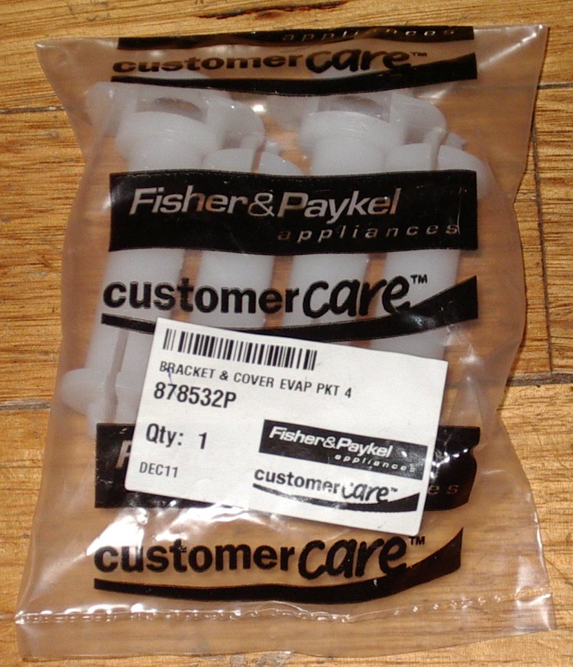 Fisher & Paykel Refrigeration Freezer Back Panel Support Bracket Set (Pack of 4) - Part Number FP878532P, 878532P