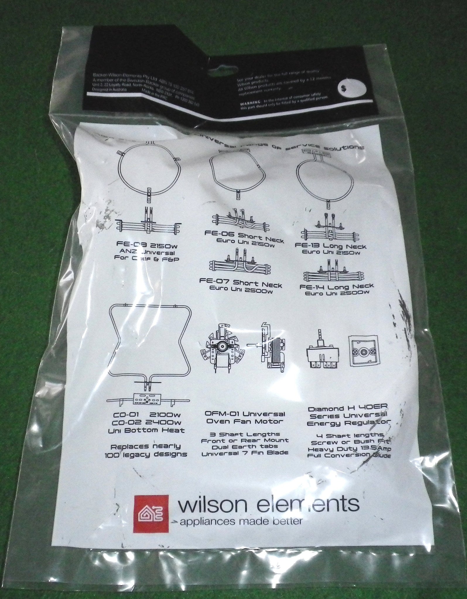 Universal 2100-Watt Fan-Forced Oven Heating Element - Part Number FE-35 for Multiple Brands
