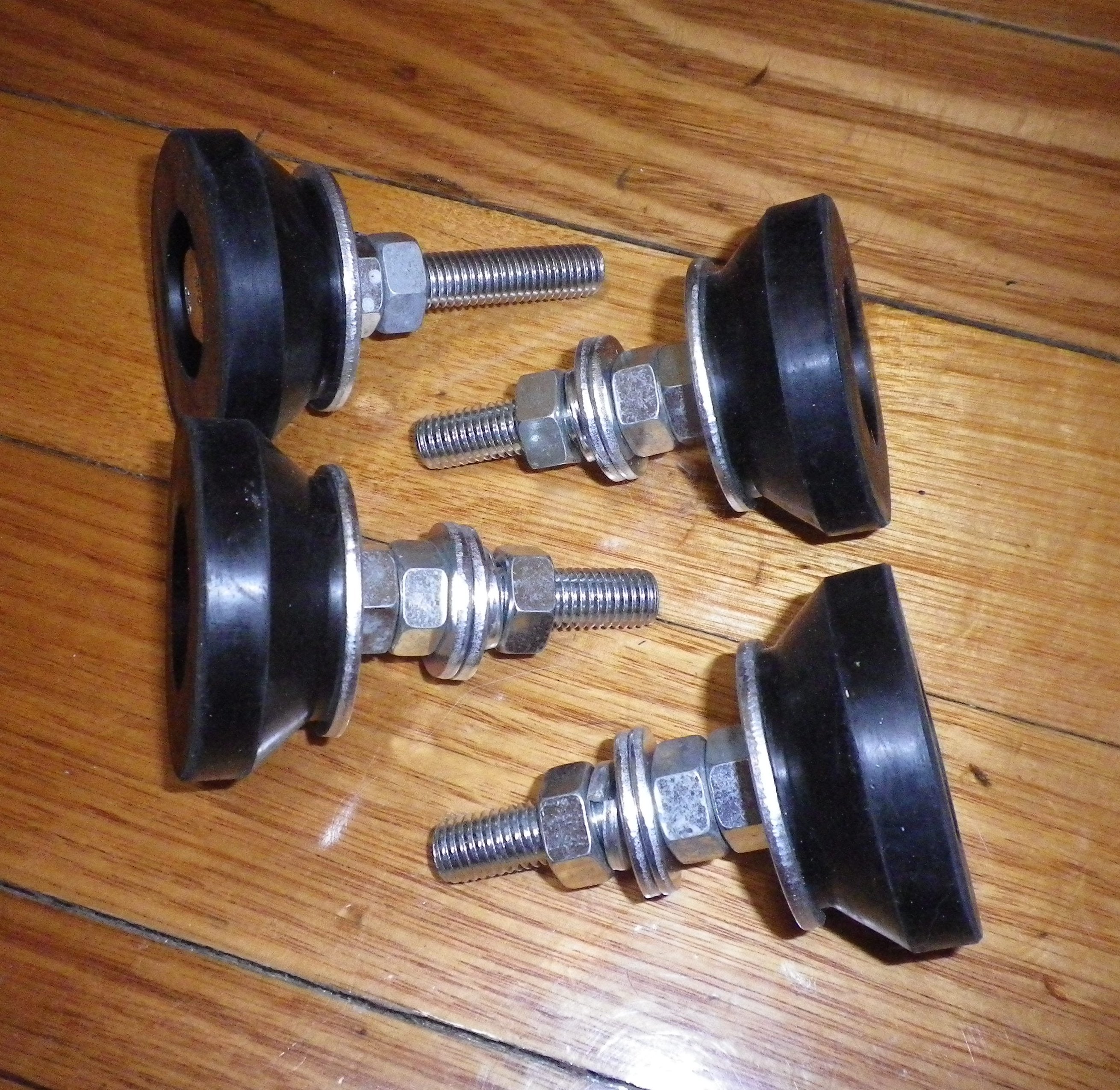 Adjustable Heavy - Duty Appliance and Furniture Legs with Large Rubber Feet (Pack of 4) - Part Number RF400A - B