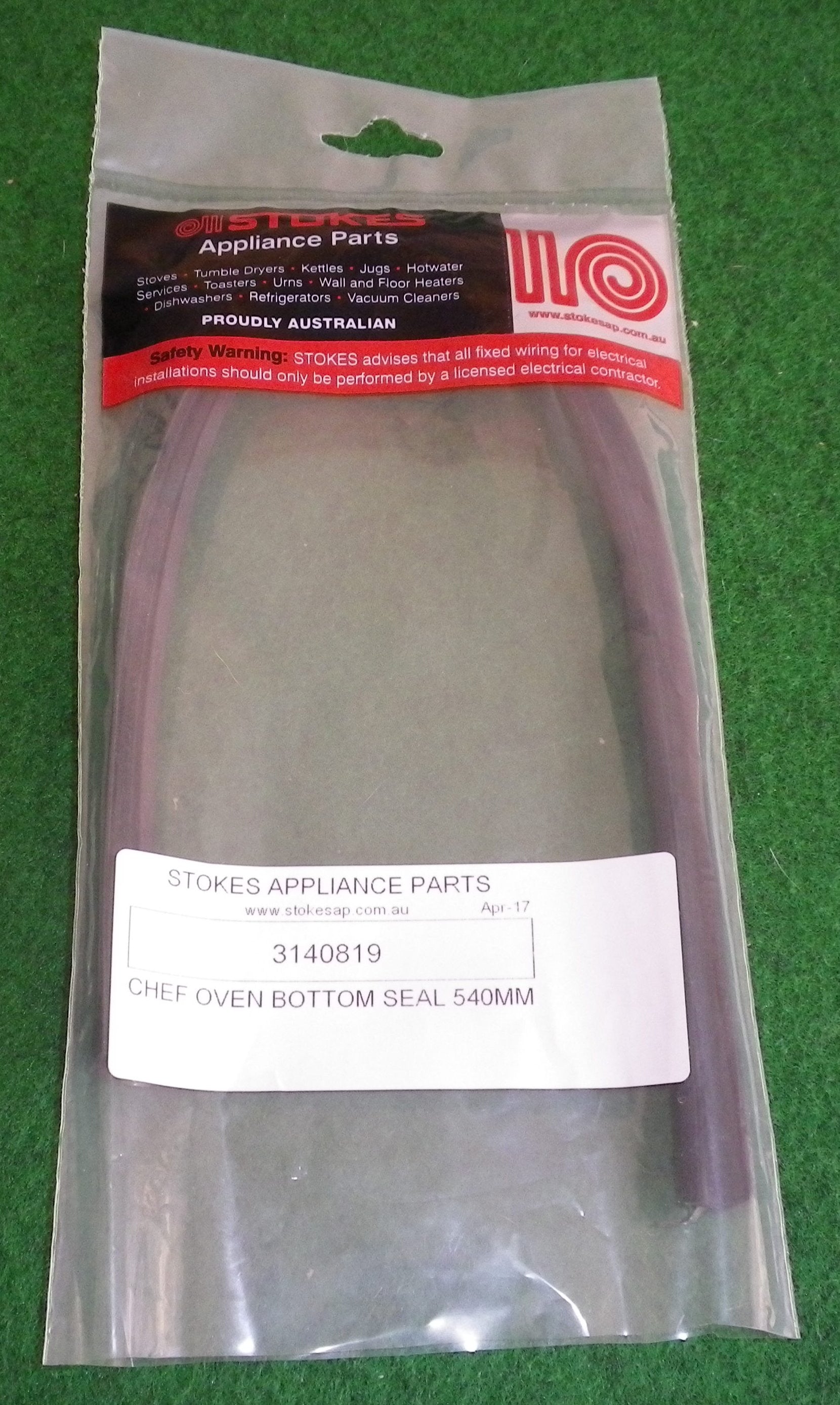 Chef 540mm Wide Bottom Oven Door Seal - Replacement Seal for Stoves, 41cm Length, Part No. 3140819