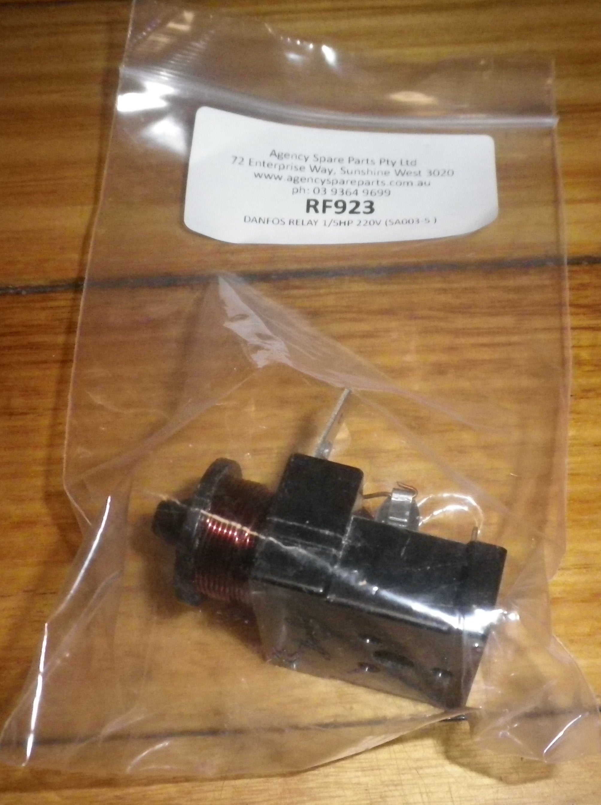 1/5HP 220VAC Refrigerator Compressor Start Relay Compatible with Danfoss - Part # RF923