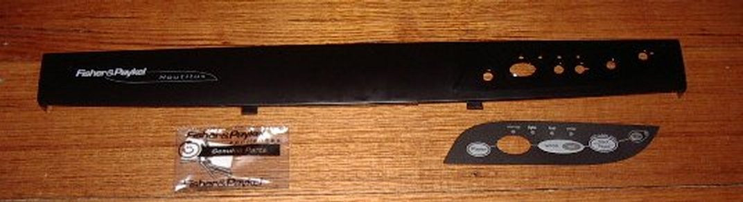 Fisher & Paykel Nautilus DW920 Satin Black Front Control Panel Escutcheon FP521813