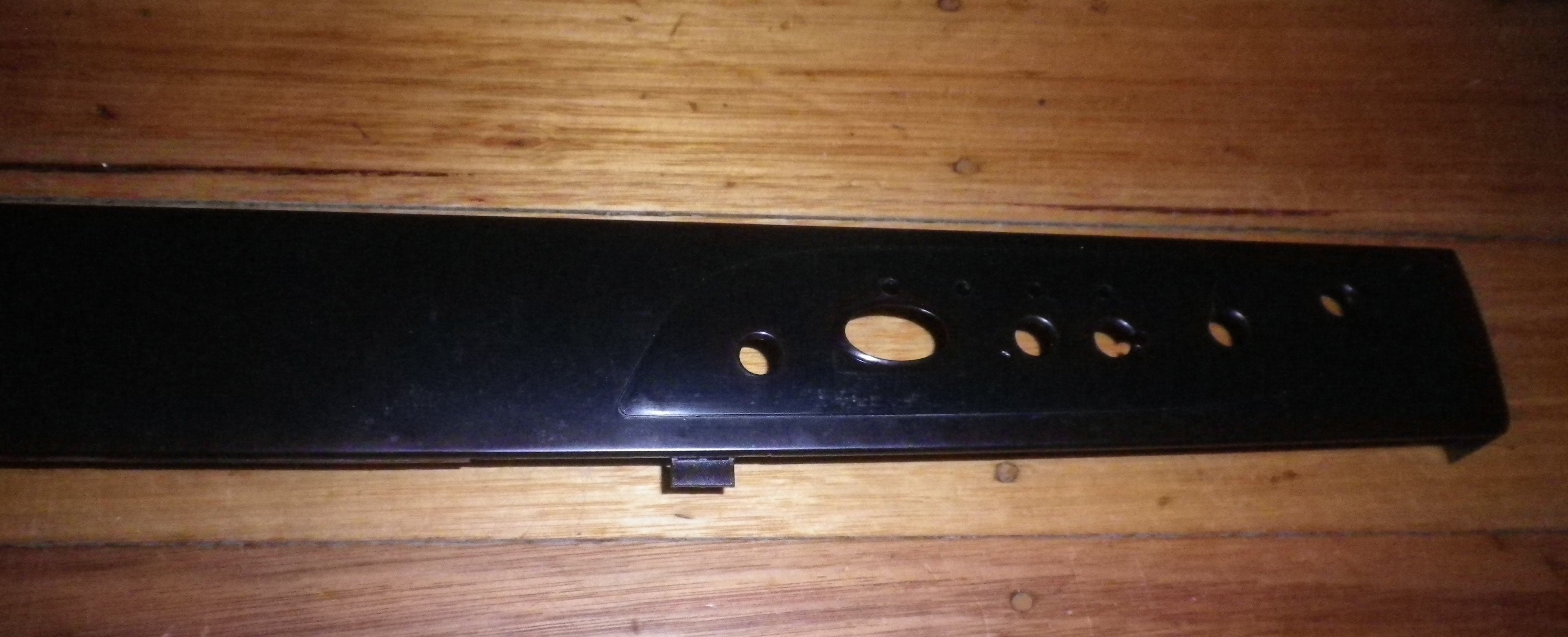 Fisher & Paykel Nautilus DW920 Dishwasher Satin Black Front Control Panel Escutcheon with Decal, Slightly Marked - Genuine Part # FP521813D