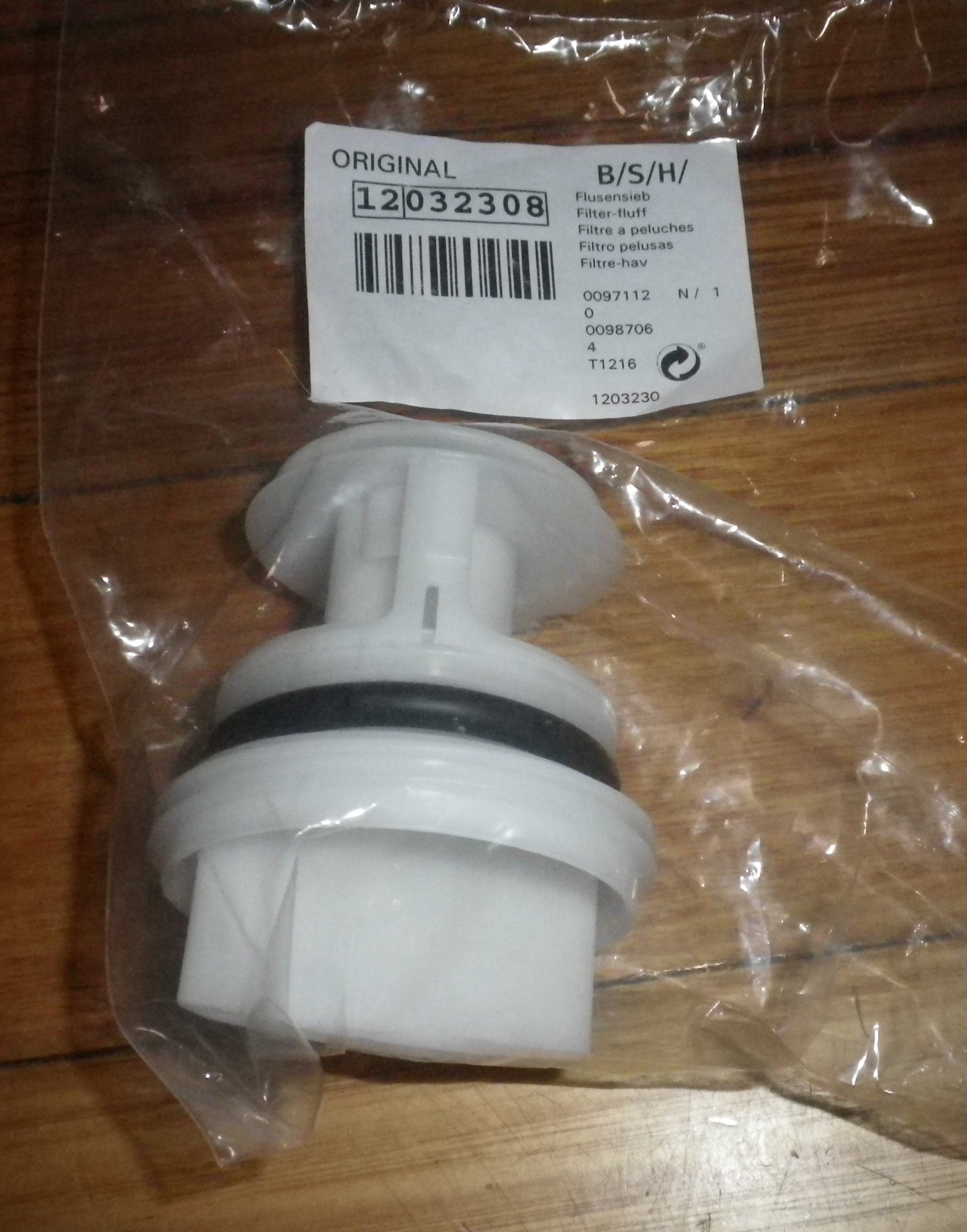 Bosch VarioPerfect & Eco Silence Front Loader New - Style Lint Filter #12032308