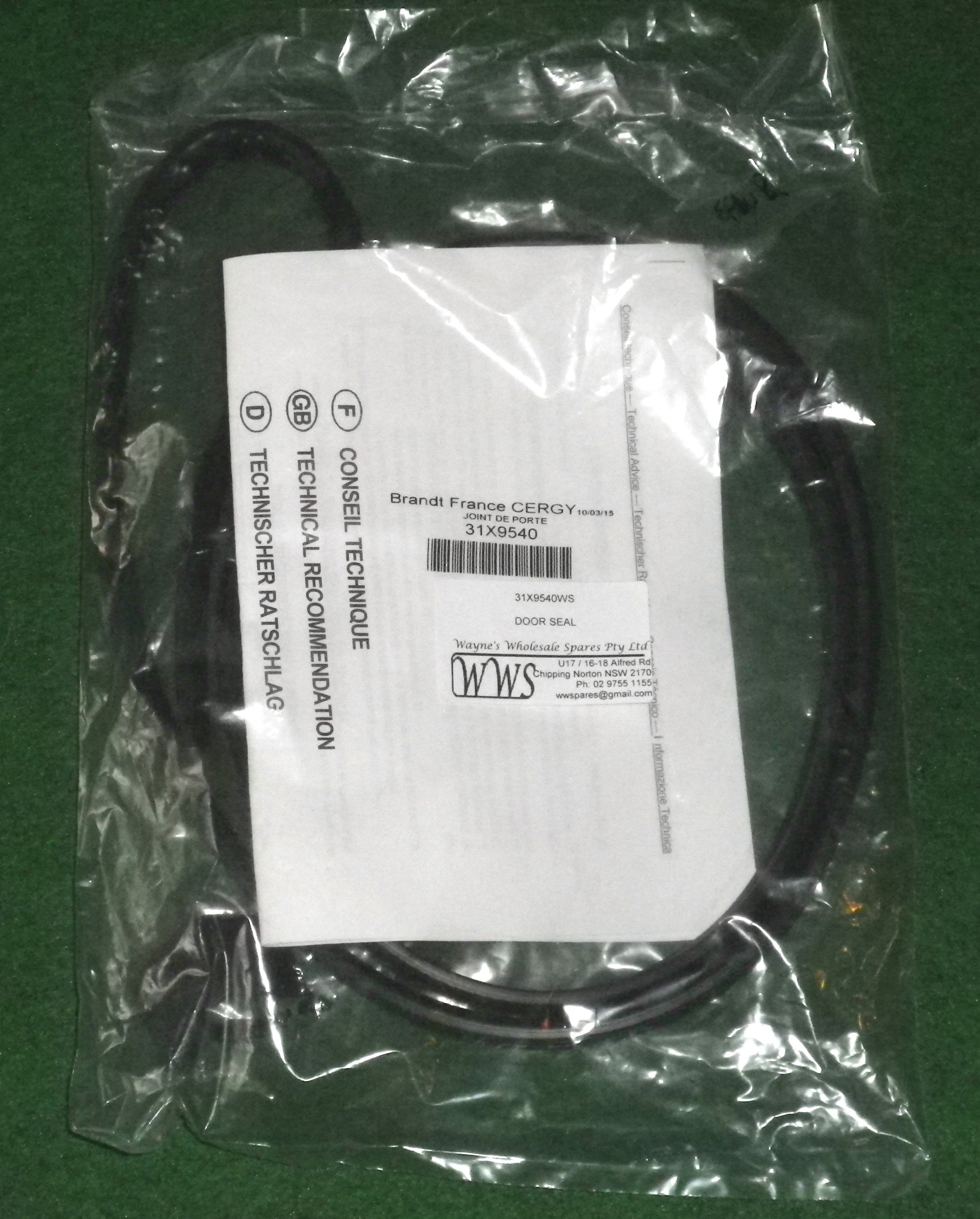 High - Quality Upper Door Seal for Brandt, Kleenmaid, Blanco Dishwashers - Genuine Part # 31X9540