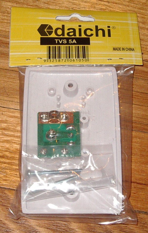 High - Quality Coaxial Antenna Wallplate with PAL Socket - Model TVS5A
