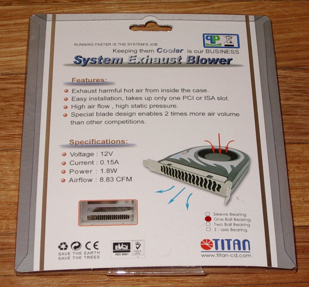 Titan High - Performance Central Cooling PC Fan - Part # FAN915, TTC003