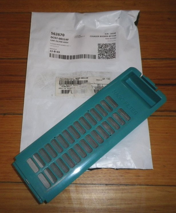 Samsung Top Load Washer Blue - Green Magic Lint Filter Replacement Part # DC97 - 00114F