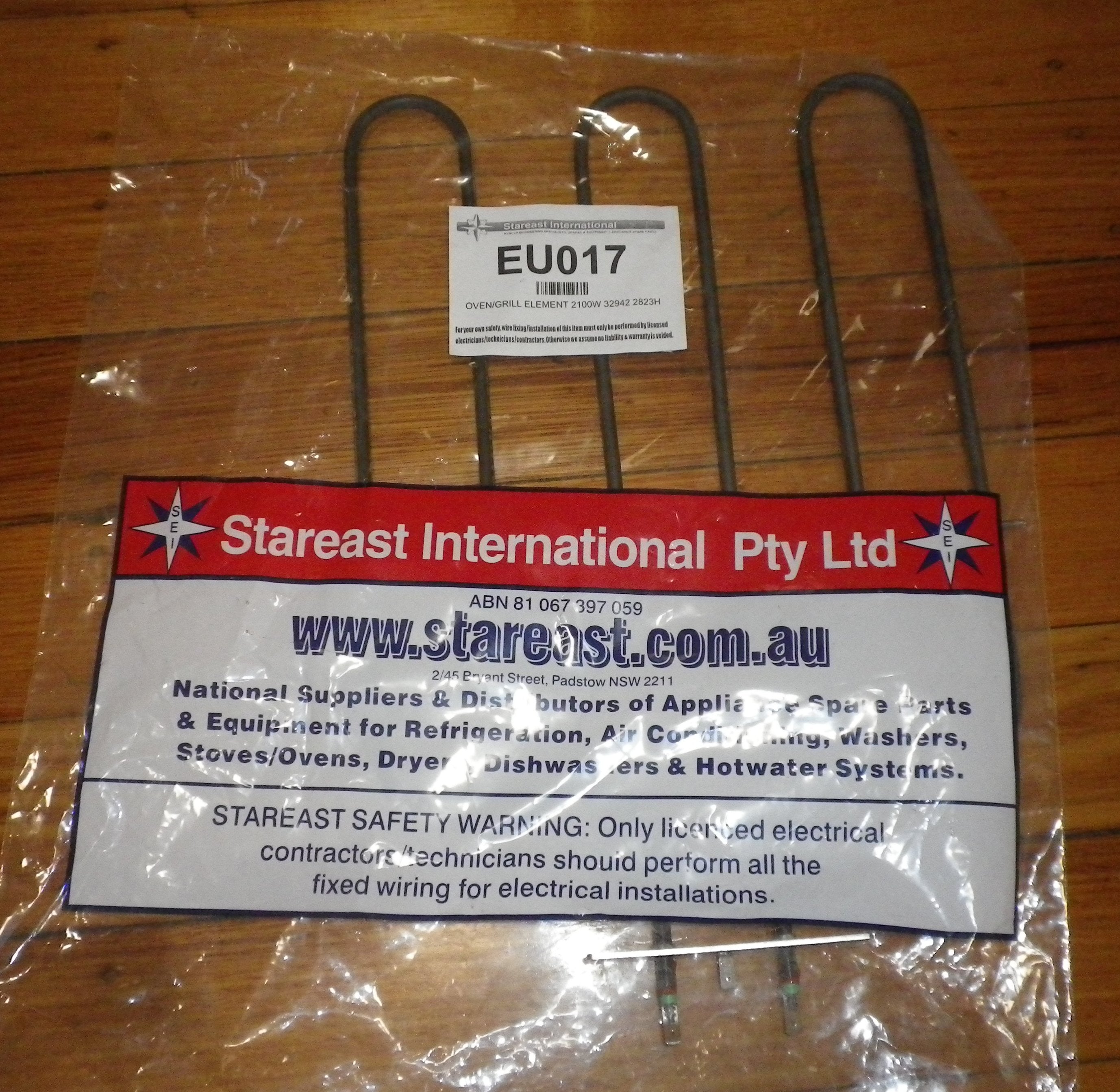 Chef 2100-Watt Grill Heating Element - Part Number EU017 for Top Oven and Griller