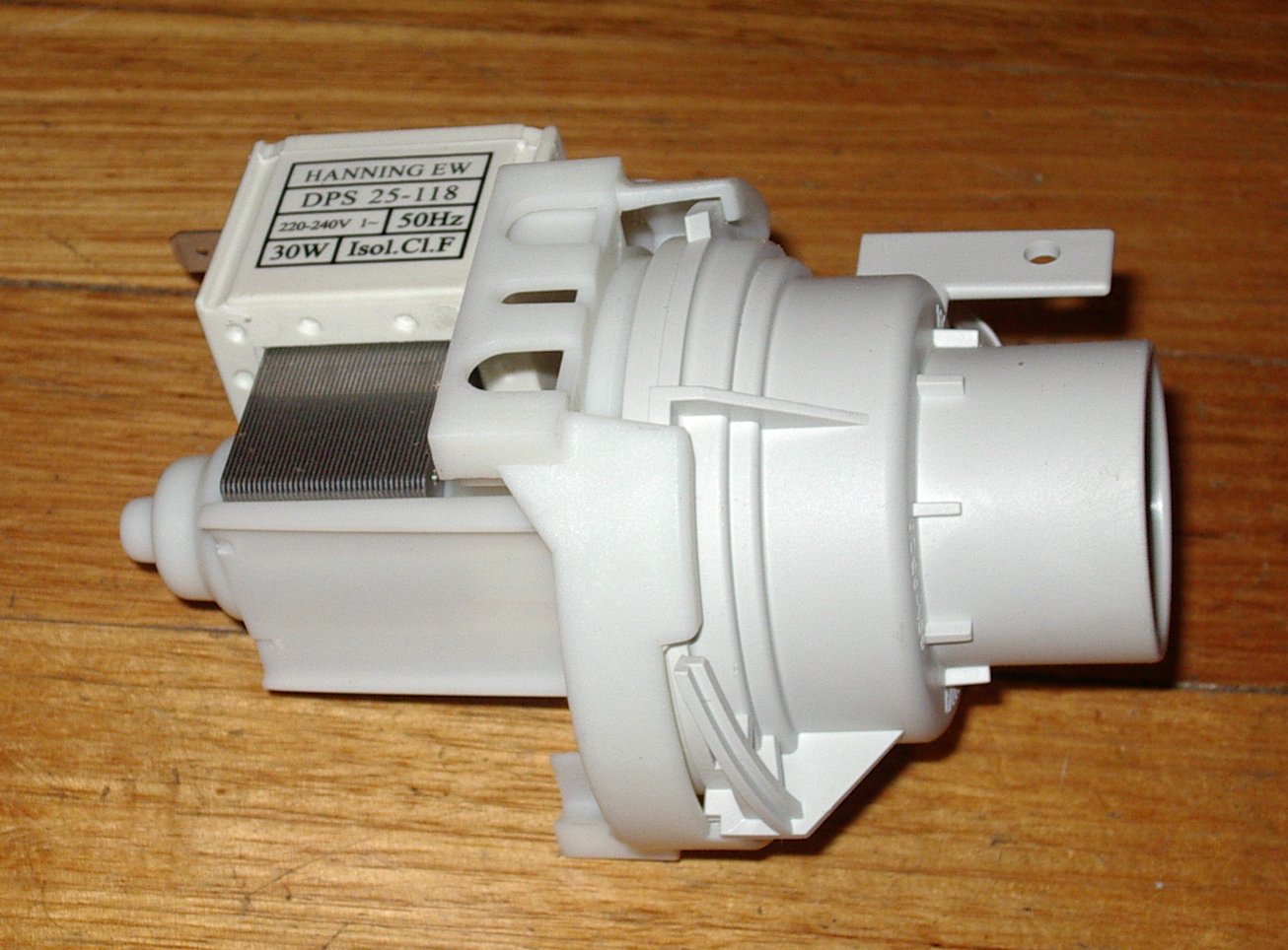 Dishlex Global and Westinghouse Dishwasher Drain Pump Motor Assembly - Part # 0214400024 (Hanning Part No. DPS25 - 118)