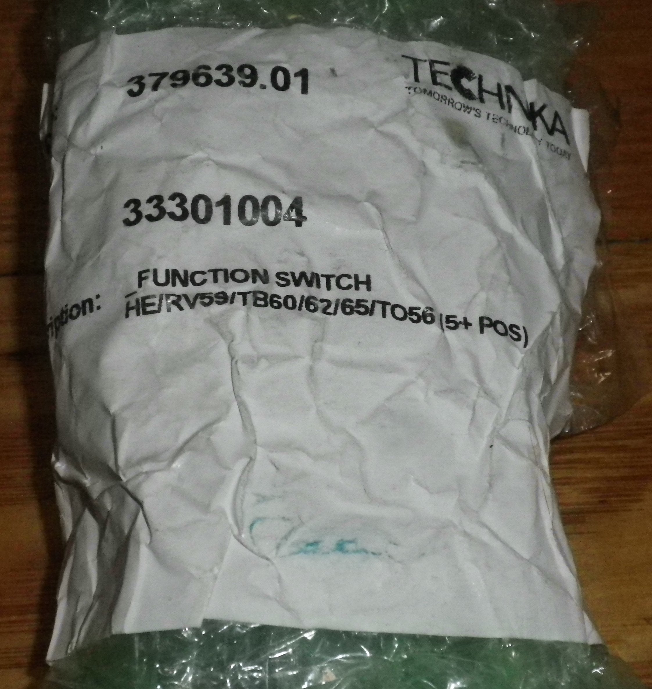 Technika Six - Position Oven Function Selector Switch Appliance Part # 33301004