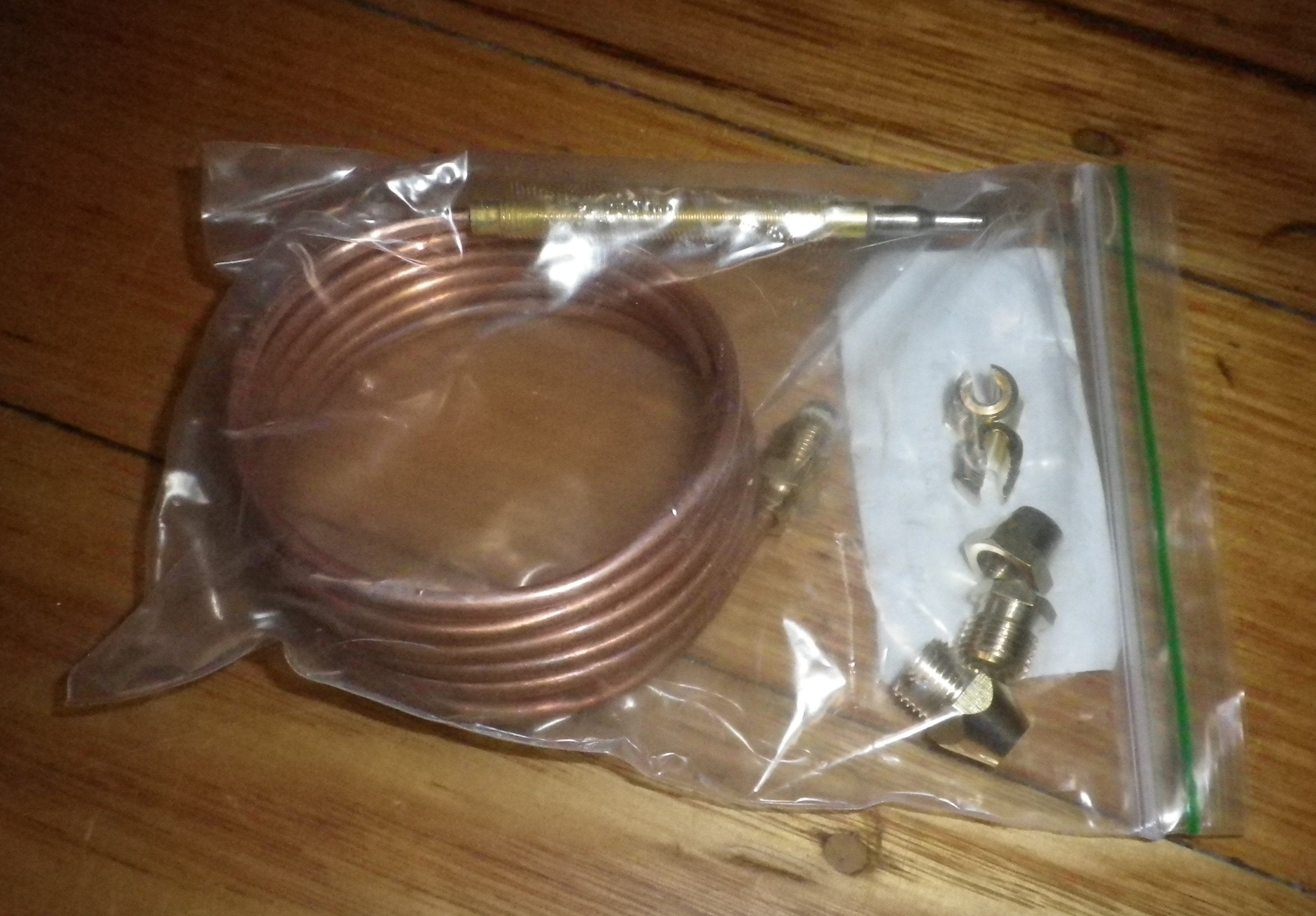 1200mm Universal Threaded Gas Hot Water Thermocouple with Nuts - Part # SE236