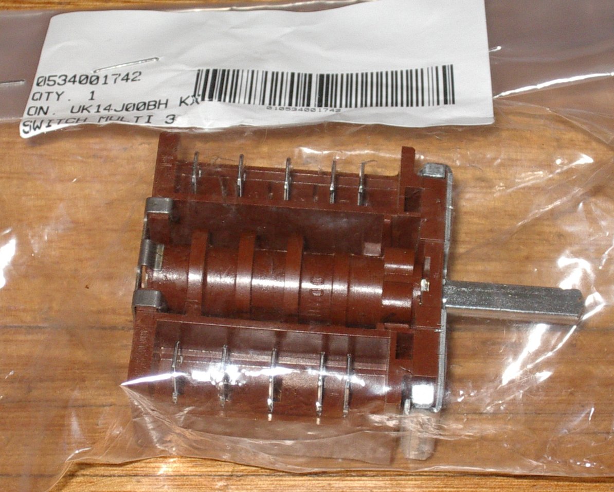 Westinghouse Chef Multi3 Oven Function Selector Switch - Grill/Bake 4 - Position Switch, Part # 0534001742