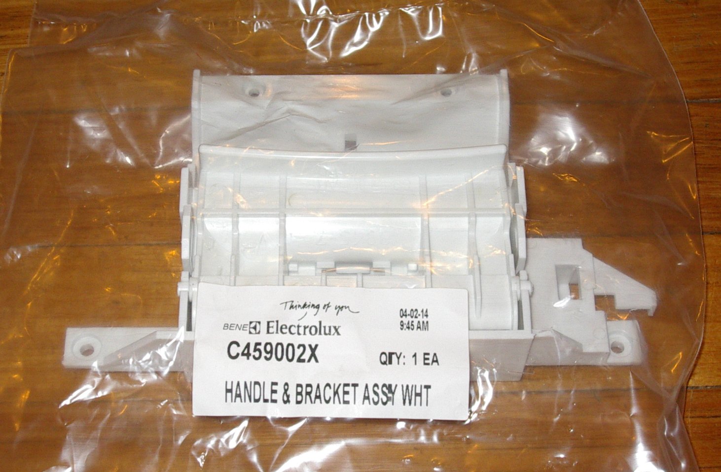 White Door Handle Replacement Part # 4055918413 for Dishlex Global DX300, 450, 500 Dishwashers