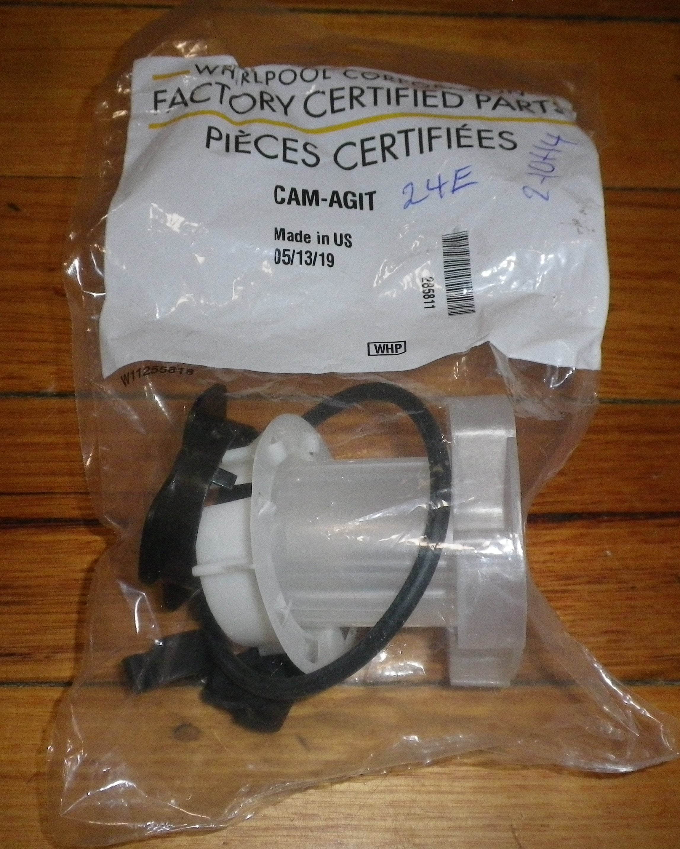 Whirlpool High - Quality Agitator Cam and Dog Clutch Assembly for Large Automatic Washing Machines, Part Numbers 285811, WA285811