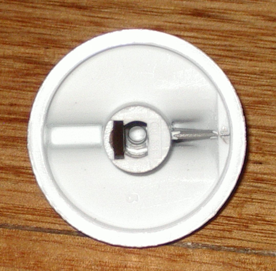 Westinghouse White Electric Stove Genuine Hotplate Control Knob - Part #0019007624
