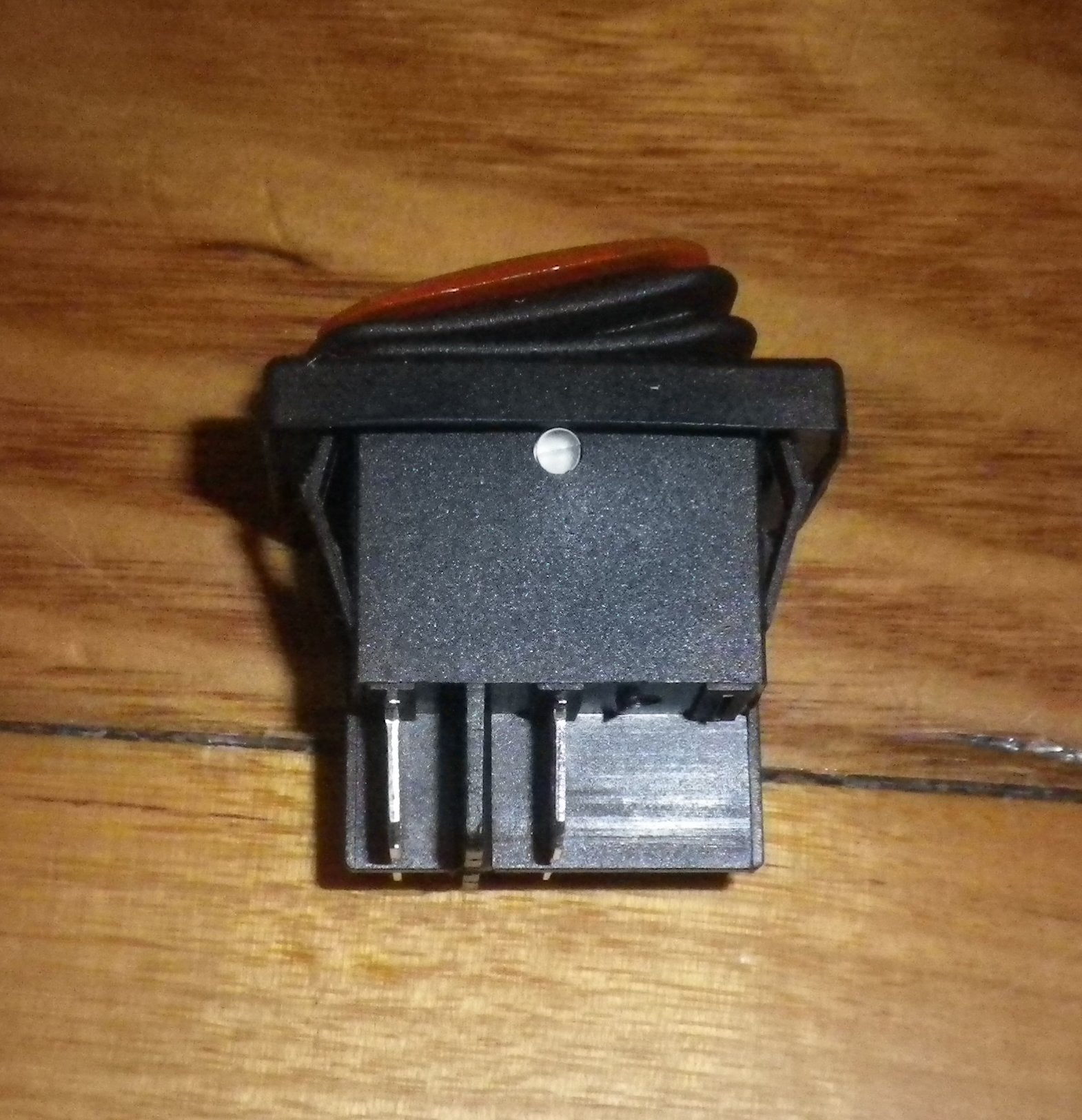 Universal Amber Illuminated DPST Mains Rocker Switch with Rubber Boot - A310B