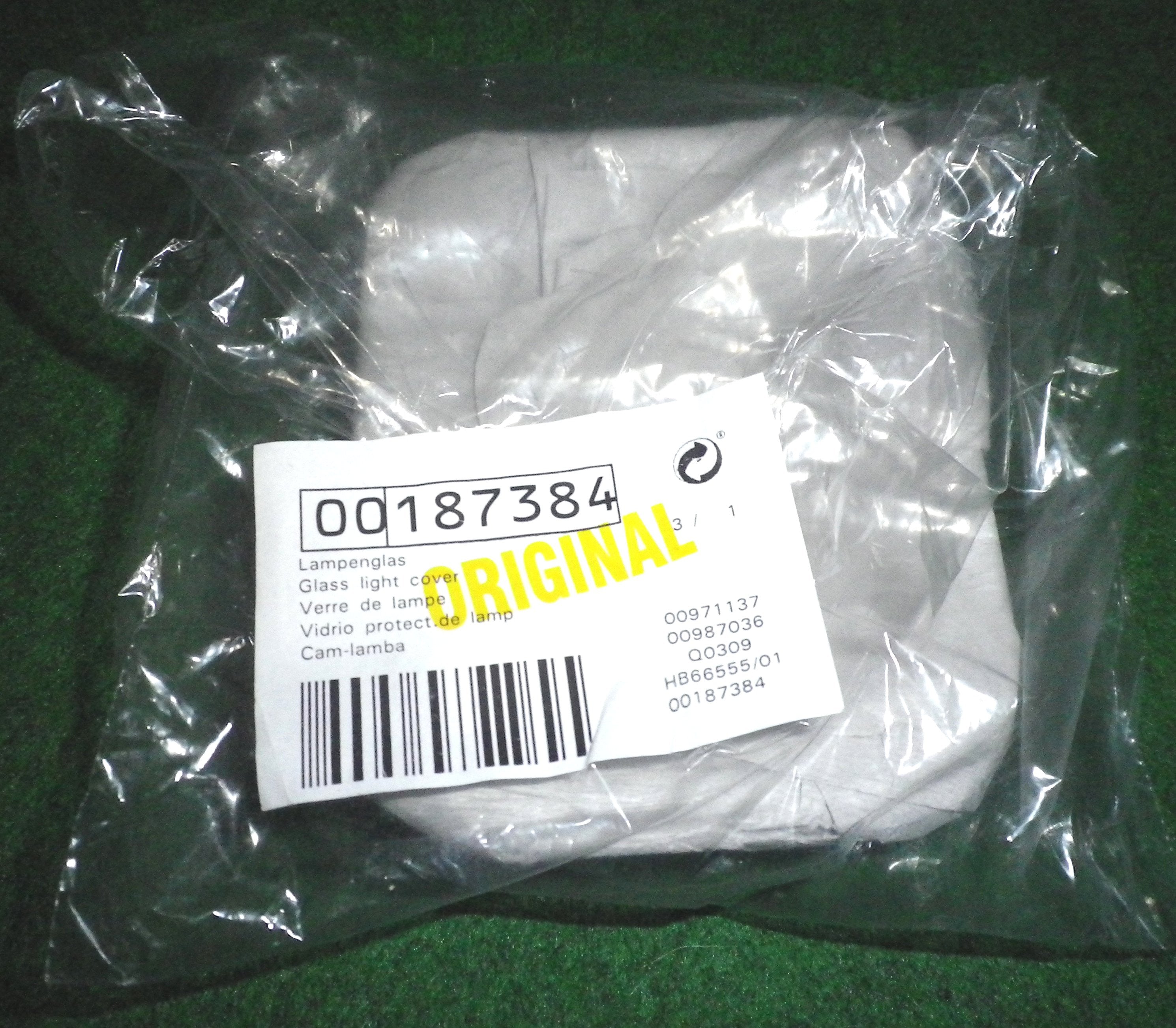 Rectangular Glass Cover for Bosch and Siemens Oven Lamps - Part No. 187384