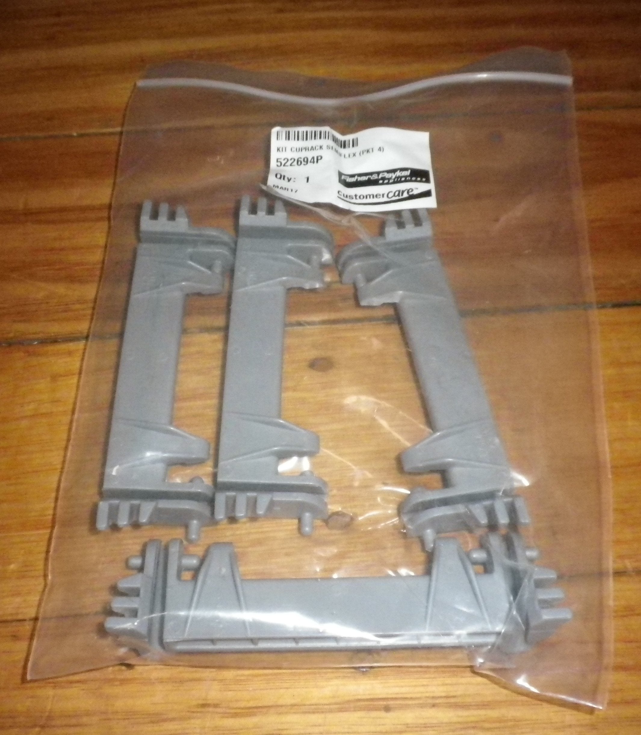 Fisher & Paykel DishDrawer Dishwasher Cuprack Semi - Flexible Clips (Part # FP522694P) - Pack of 4 for DD60 and DD90S Models