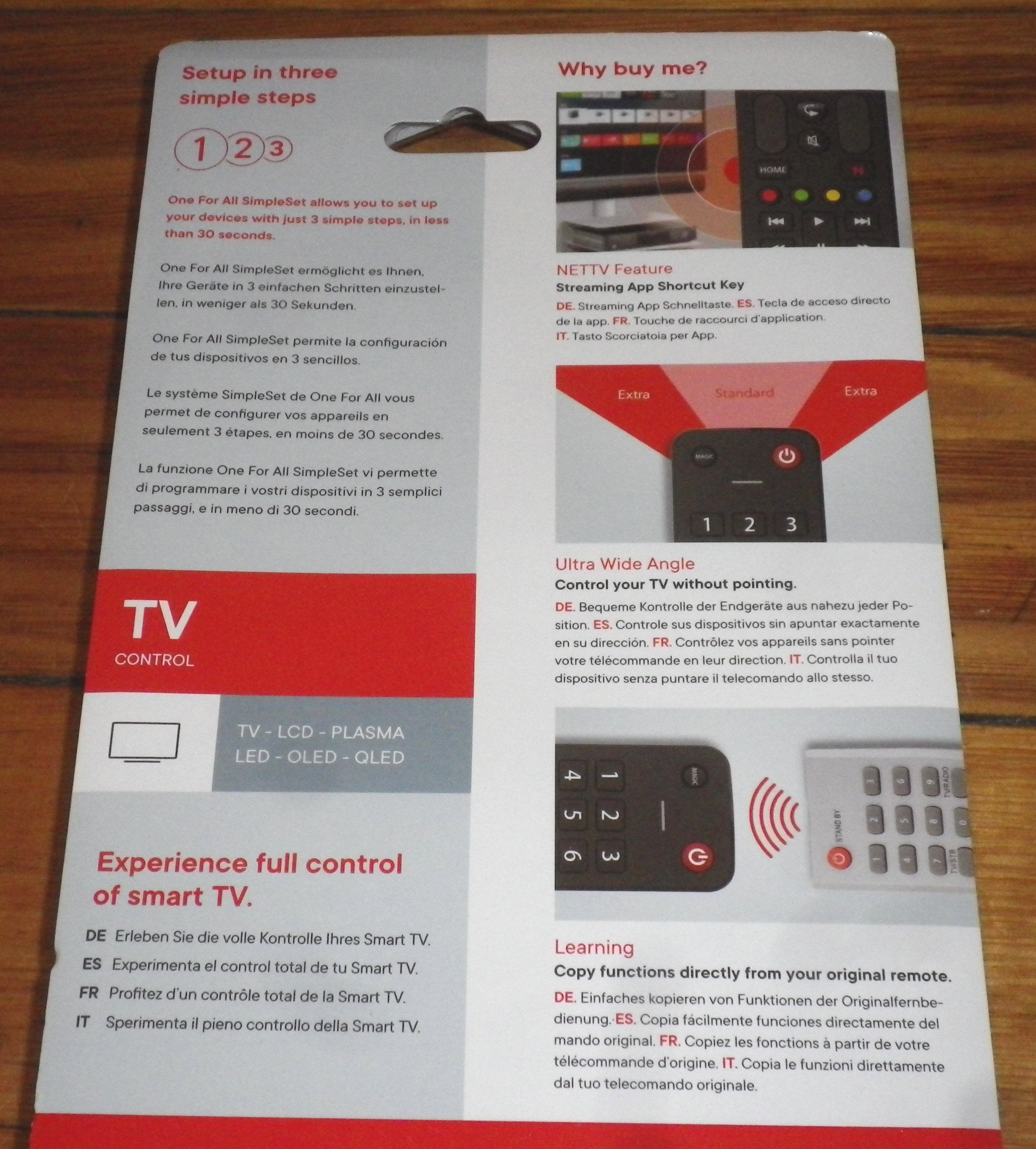All - Purpose Digital and Smart Television Programmable Remote Control, Model URC7115